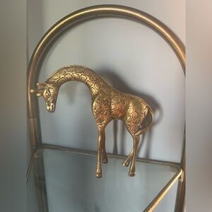 Vintage brass giraffe